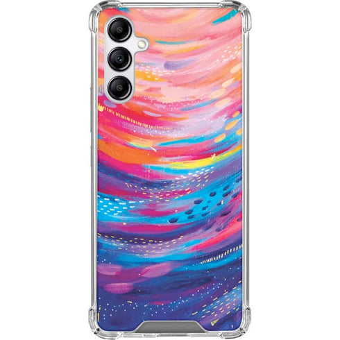 Rainbow Wave Brush Stroke by Etta Vee Gabb Phone 4 Clear Case